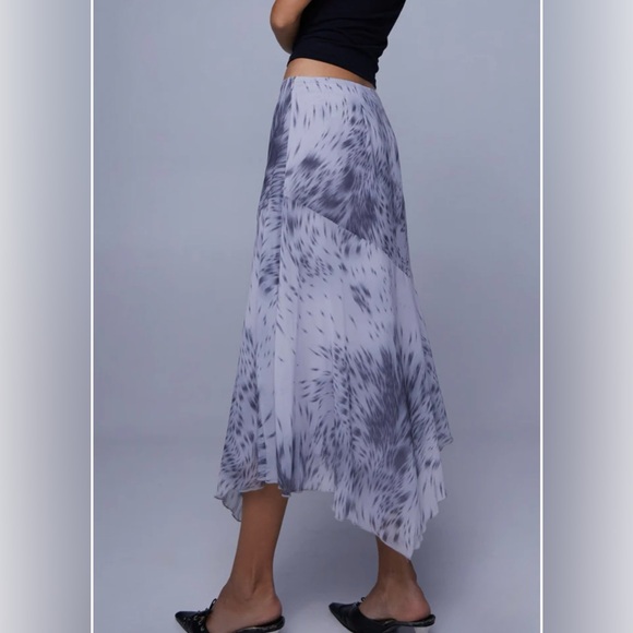 108. Motel Rocks - Cinta Low Rise Midi Skirt In Distorted Animal Print - NWT - Picture 3 of 5